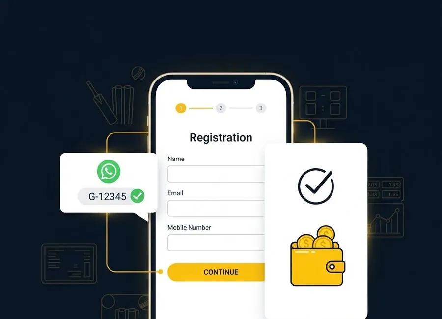 PlayExch registration flow for creating a new PlayExch ID