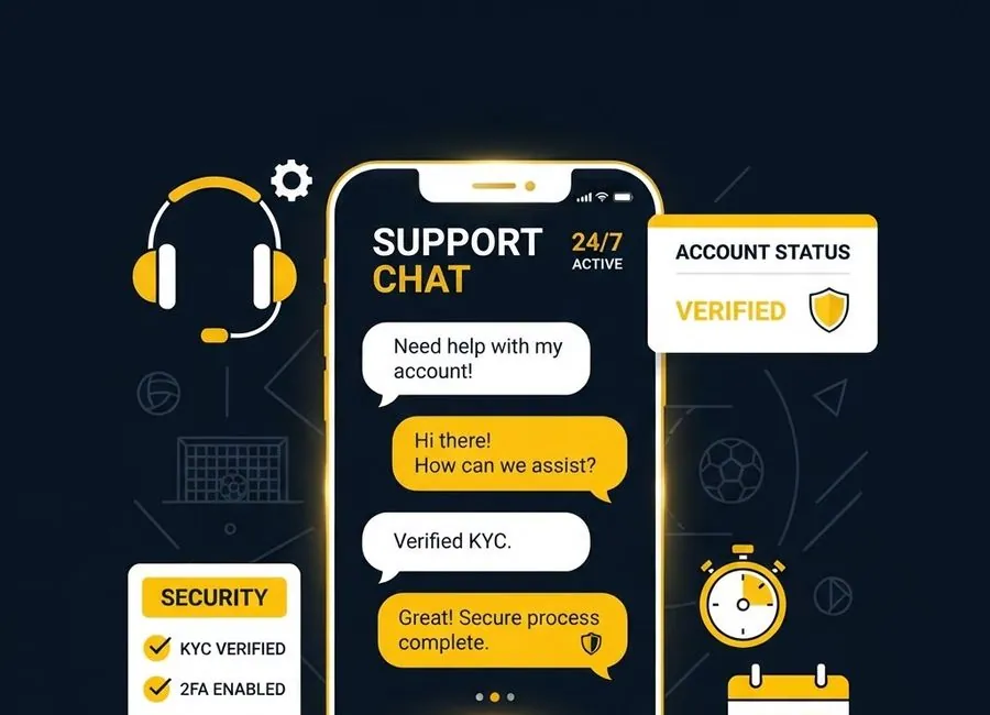 PlayExch support with help desk and chat icons